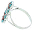 Silver Southwest Multicolor Inlay Sun Jewelry Ring Size 8-3/4 YS72224